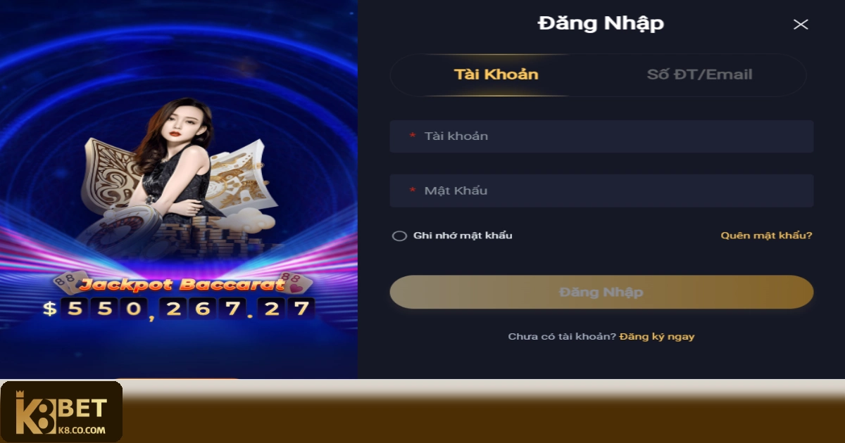 Đăng Nhập K8 – Truy Cập Mọi Lúc, Cá Cược Không Gián Đoạn 2 Đăng Nhập Trên Máy Tính