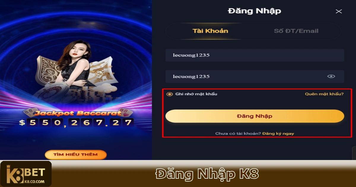 Đăng Nhập K8 – Truy Cập Mọi Lúc, Cá Cược Không Gián Đoạn 3 Cách đăng nhập K8 nhanh trên điện thoại & máy tính