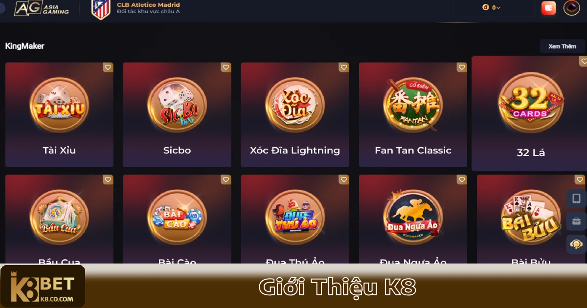 Giới Thiệu K8 – Nhà Cái Uy Tín, Trải Nghiệm Cá Cược Đỉnh Cao 1 Giới Thiệu K8 Là Gì? Nhà Cái Được Đánh Giá Cao Nhất Hiện Nay