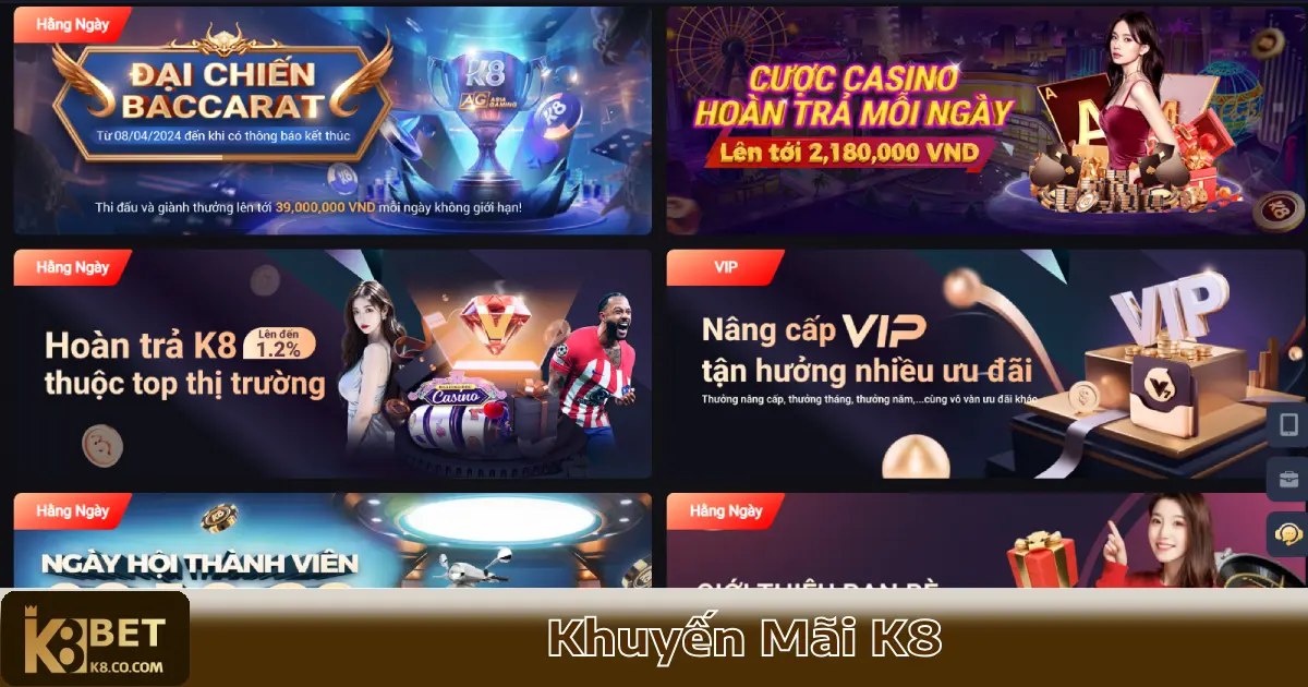 Cách Nhận & Sử Dụng Khuyến Mãi K8 Hiệu Quả