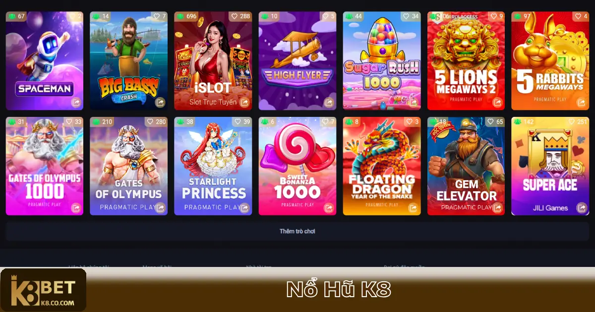 NỔ HŨ K8 1 Những Game Slot & Nổ Hũ K8 Hấp Dẫn Nhất Hiện Nay