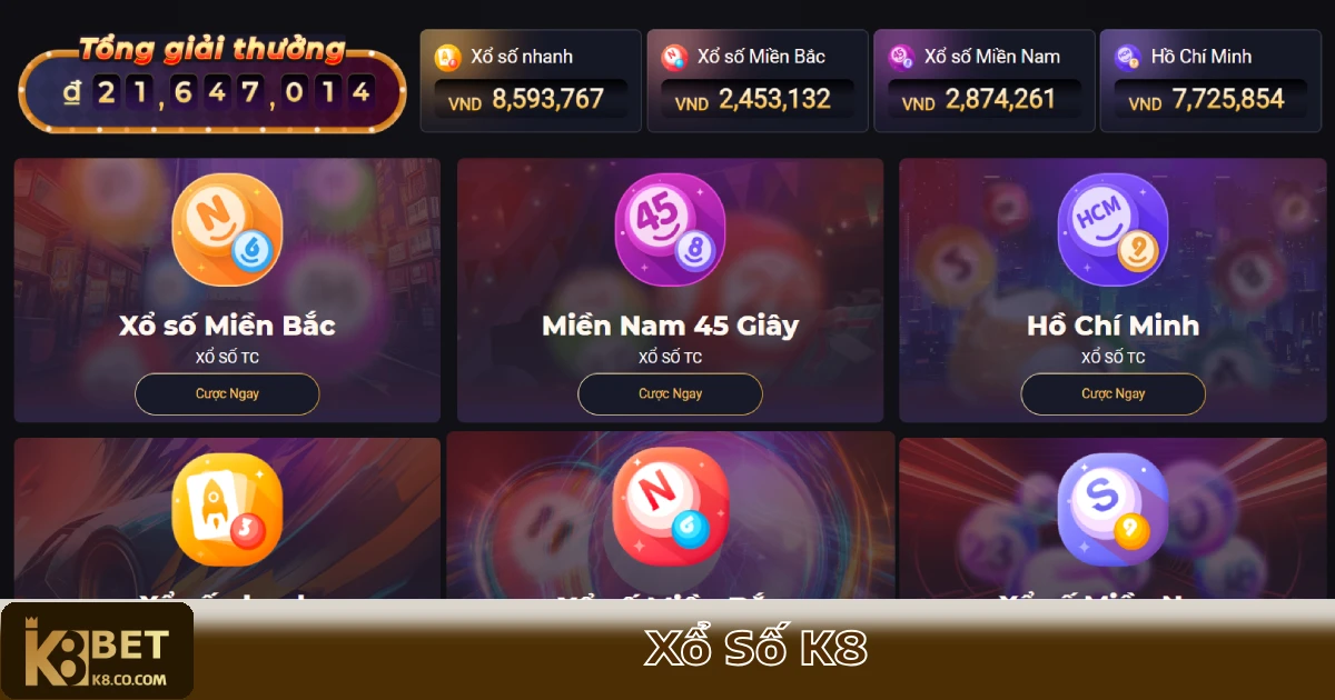 XỔ SỐ K8 1 Các Loại Hình Xổ Số K8 Được Ưa Chuộng Nhất Hiện Nay